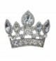 TTjewelry Bride Imperial Crown Wedding Pendant Rhinestone Crystal Brooch Pin - White - CA12G8K13HL