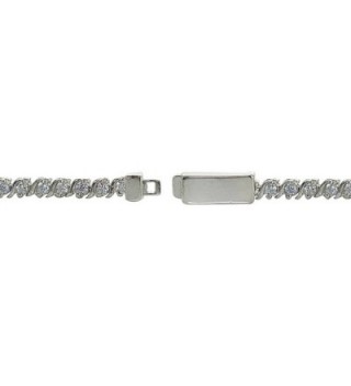 Sterling Silver Zirconia Round cut Bracelet
