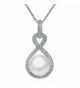 Stunning 8mm Cultured Freshwater Pearl Pendant With 925 Sterling Silver Chain - CA1252MX153