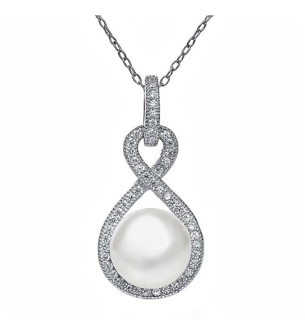 Stunning 8mm Cultured Freshwater Pearl Pendant With 925 Sterling Silver Chain - CA1252MX153