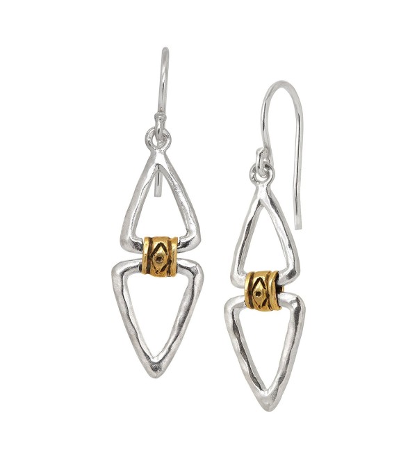 Silpada 'Double Up' Sterling Silver and Brass Drop Earrings - CE12NB6O92U