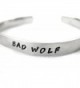 Bad Wolf Doctor Who Hand Stamped Bracelet - Made by Foxwise Jewelry - CV110MZXENP