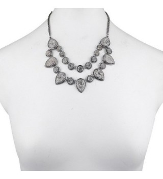 Lux Accessories Silvertone Statement Necklace