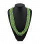 Bocar Long Multiple Row Handmade Beaded Statement 33" Necklace for Women with Gift Box - greenery - C21824ZGWUU