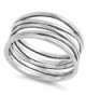 Solid Modern Celtic Band .925 Sterling Silver Ring Sizes 5-11 - C81284QX3T3