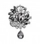 Fani Brooch Fashion Alloy Brooch Pin Rhinestone Beauty Flower Design for Wedding - Black - CO188WE74O4