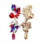 Mina Multi Colored Faceted Crawler Earring in Women's Drop & Dangle Earrings