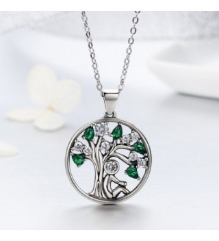 BAMOER Sterling Pendant Necklace Zirconia in Women's Chain Necklaces