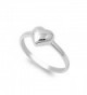 CHOOSE YOUR COLOR Sterling Silver Puffed Heart Promise Ring - CU11GP3GL5L