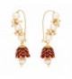 Jaipur Mart Indian Bollywood Handmade Maroon Pearl Cluster Pacchi Earrings - CZ17YKR3752