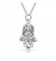 Fatima Filigree Pendant Sterling Necklace in Women's Pendants