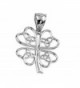 Sterling Trinity Four Leaf Pendant Necklace