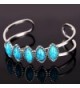 U7 Jewelry Platinum Turquoise Bracelet in Women's Cuff Bracelets