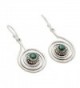 NOVICA Malachite Sterling Silver Earrings