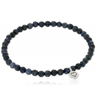 Satya Jewelry Dumortierite Heart Stretch Bracelet - C912DH1OA4L