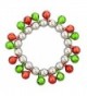 Lux Accessories Multi Color Christmas Jingle Bells Stretch Bracelet - Silver - CY12MS364N5
