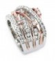 Sparkly Bride Statement Crossover Two tone in Women's Statement Rings