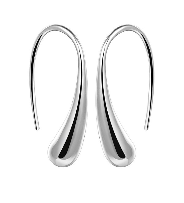 Teardrop Earring 925 Fashion Classic Sterling Silver Plated Water drop Earrings-Teardrop Earrings For Women - C512NFF8WZR