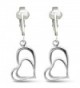 Womens Clip Earrings Silver Lightweight - Silver Hearts - C3180458TRX