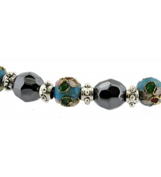 Magnetic Cloisonne Simulated Hematite Bracelet