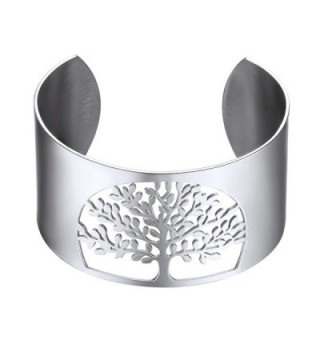 Big Bangle-Cuff Bracelet-Tree of Life- Family Tree Jewelry-Wide Bangles-Mens Womens Jewelry - CM187ILSHLT