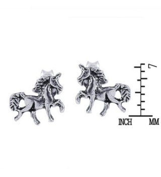 Petite Unicorn Sterling Silver Earrings in Women's Stud Earrings