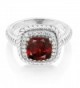 Cushion Garnet Sterling Engagement Available