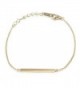 S.Leaf Bar Bracelet Minimalism Line Bracelet Sterling Silver Chain Simplify Stick Bracelet - 18K gold - CO182WU0TT3