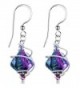 Body Candy Handcrafted 925 Silver Purple Dichroic Drop Dangle Earrings Created with Swarovski Crystals - CT114W6KOF1