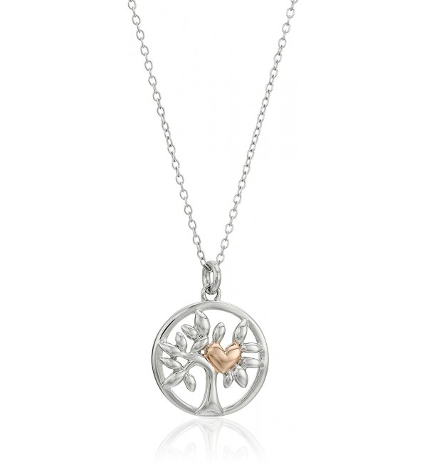 Hallmark Jewelry Sterling Silver Two-Tone Tree of Life Pendant Necklace- 18" - CV12MAIWV4V