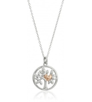 Hallmark Jewelry Sterling Silver Two-Tone Tree of Life Pendant Necklace- 18" - CV12MAIWV4V