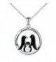 925 Sterling Silver Penguin Loving Family Round Pendant Necklace for Women- 18" - C7185M380N0