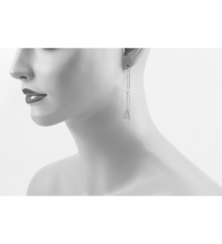 Sterling Triangle Threader Earrings Sterling Silver in Women's Drop & Dangle Earrings
