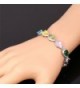 U7 Colorful Zirconia Bracelet Platinum