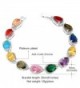 U7 Colorful Zirconia Bracelet Platinum in Women's Tennis Bracelets