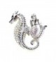 Faship Sparkling AB Crystal Seahorse Mermaid Pin Brooch - CB11S806EK1
