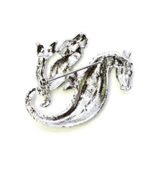 Faship Sparkling Crystal Seahorse Mermaid in Women's Brooches & Pins