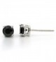 Chris: 5mm 1.0ct Brilliant-cut Black Ice CZ Screw Back Stud Earrings 925 Silver- 0994 - C711HAZ0WAL
