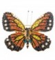 Monarch Butterfly Brooch Pin 2" with Exquisite Detail and Crystal Accents - CG121HEWK93