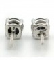 Chris 1 0ct Brilliant cut Earrings Silver in Women's Stud Earrings