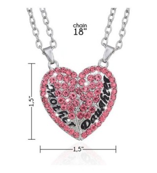 Split Pink Heart Pendant Necklace