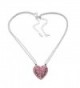 Split Pink Heart Pendant Necklace in Women's Pendants