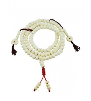 Tibetan Mala Yak Bone Mala 108 Beads for Meditation with Bone - CF128HW7YEJ