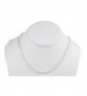 Sterling Silver And Silvertone Freshwater Cultured Pearl Necklace White Small Chain Link (3.0-3.5mm)- 18" - C011CR4AWDX