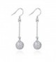 Jiayiqi Drop Earrings Charming Silver Ball Long Chain Dangle - C311XGOBEZT