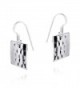 Hammered Texture Square Sterling Earrings