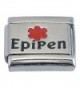 EpiPen Medical ID Alert Italian Charm for Fashion Bracelet Epi Pen - C3118YAHTQR