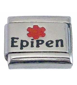 EpiPen Medical ID Alert Italian Charm for Fashion Bracelet Epi Pen - C3118YAHTQR