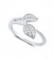 Sterling Silver Stackable Leaf Ring