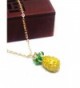 Vintage Pineapple Pendant Chain Necklace